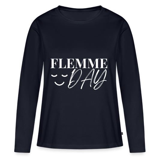 T-shirt manches longues Flemme Day - Flemmarde ambitieuse - navy