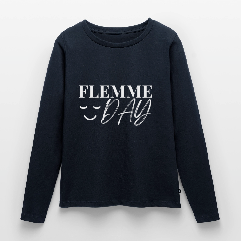 T-shirt manches longues Flemme Day - Flemmarde ambitieuse - navy