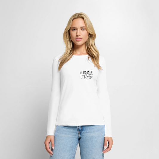 T-shirt manches longues Flemme Day - Flemmarde ambitieuse - white