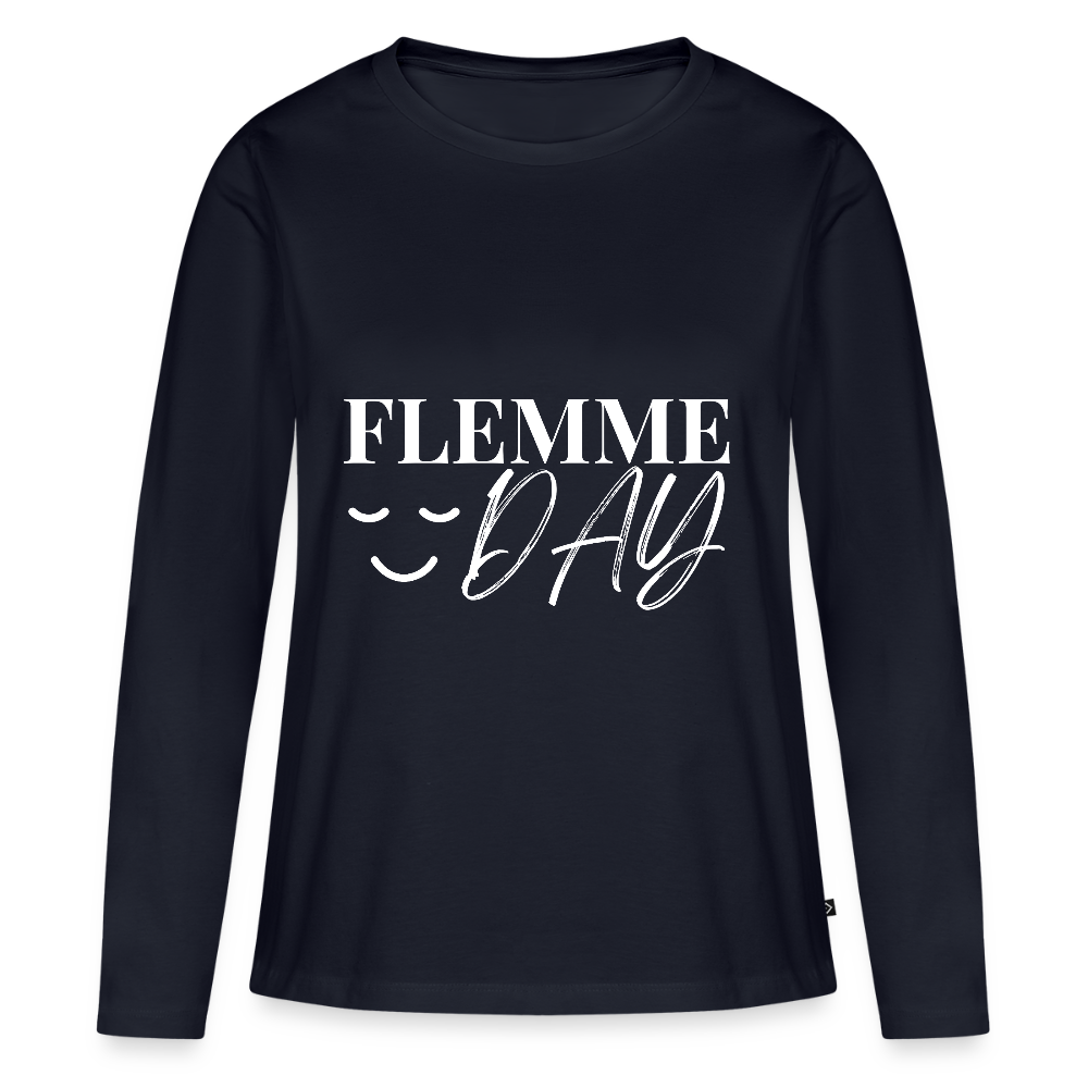 T-shirt manches longues Flemme Day - Flemmarde ambitieuse - navy