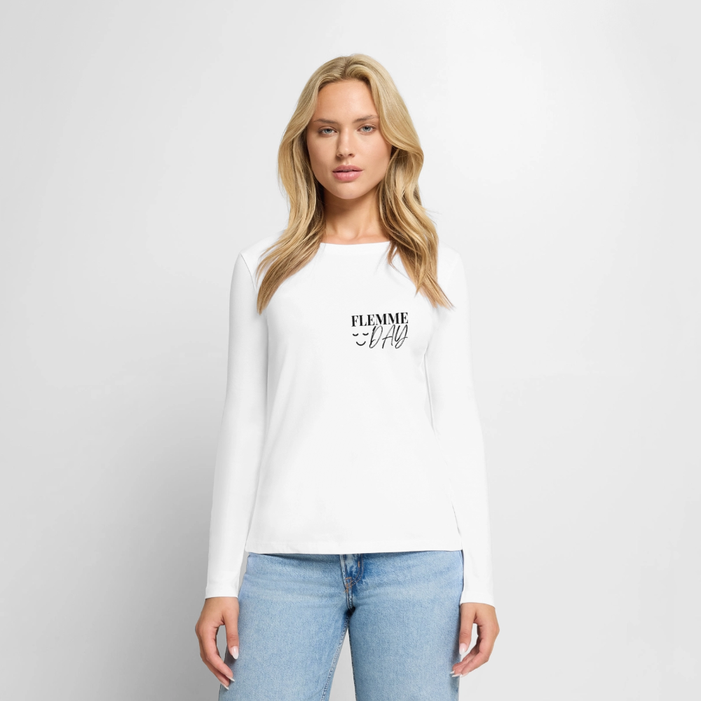 T-shirt manches longues Flemme Day - white