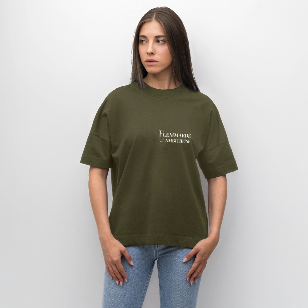 T-shirt Oversized flemmarde ambitieuse - khaki