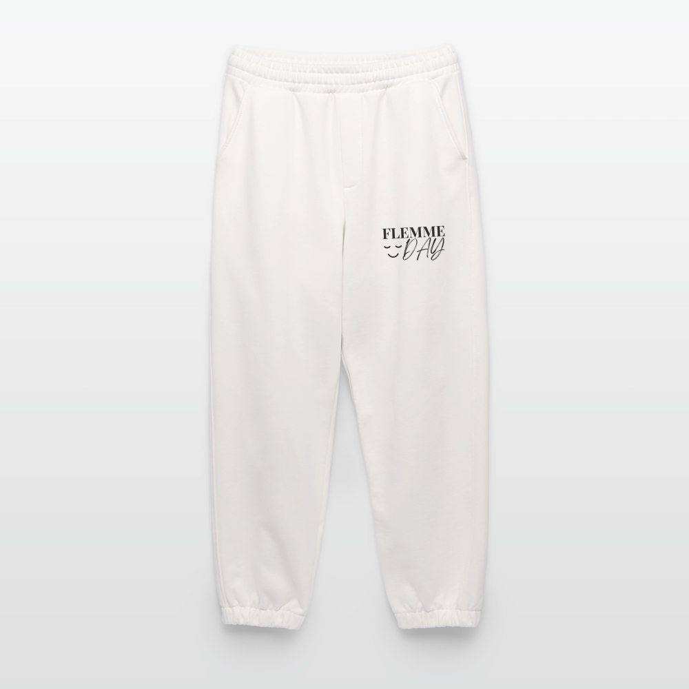 Heavyweight Organic Joggers Made in EU - OFF WHITE