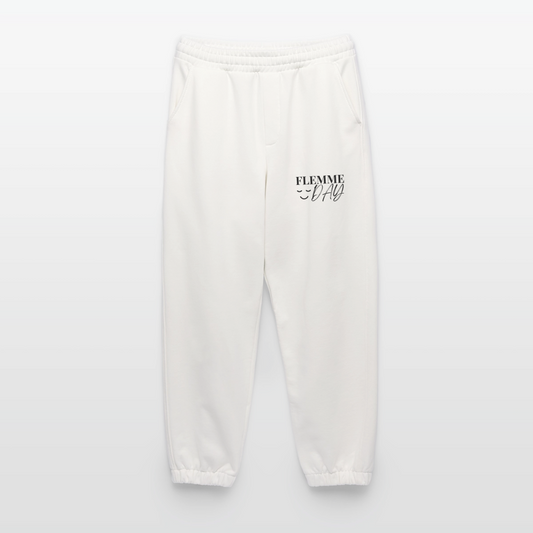 Heavyweight Organic Joggers Made in EU - OFF WHITE