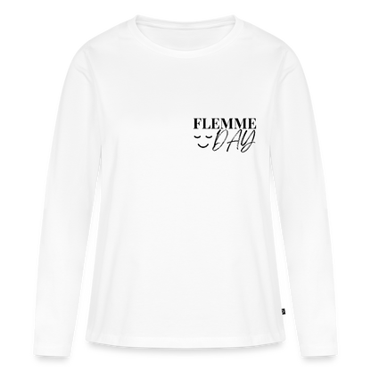 T-shirt manches longues Flemme Day - white
