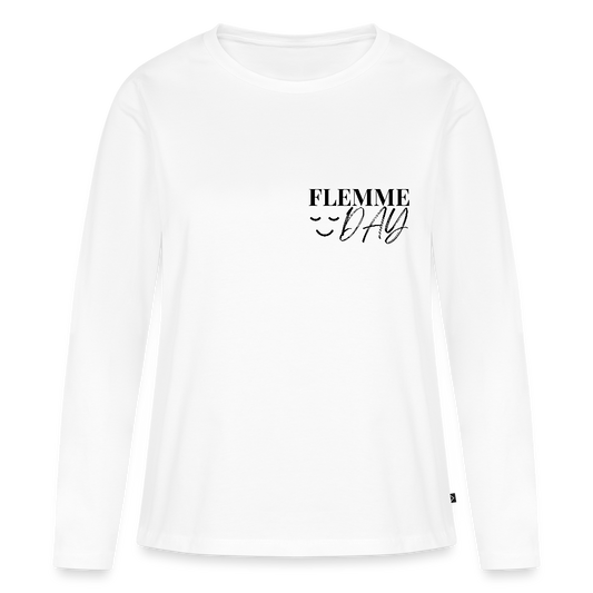 T-shirt manches longues Flemme Day - white
