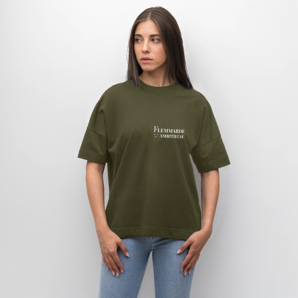 T-shirt Oversized flemmarde ambitieuse - khaki
