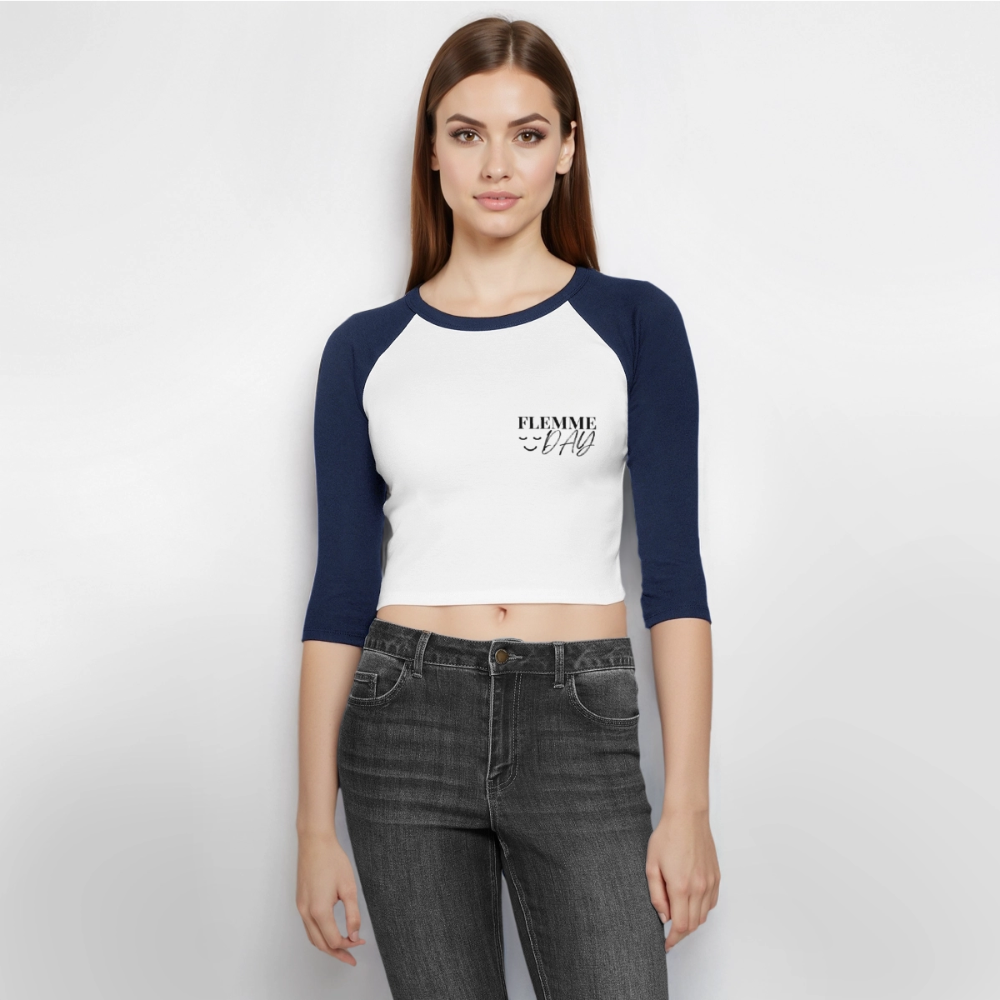 T-shirt manches longues Flemme Day - white/navy 