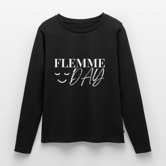 T-shirt manches longues Flemme Day - Flemmarde ambitieuse - black