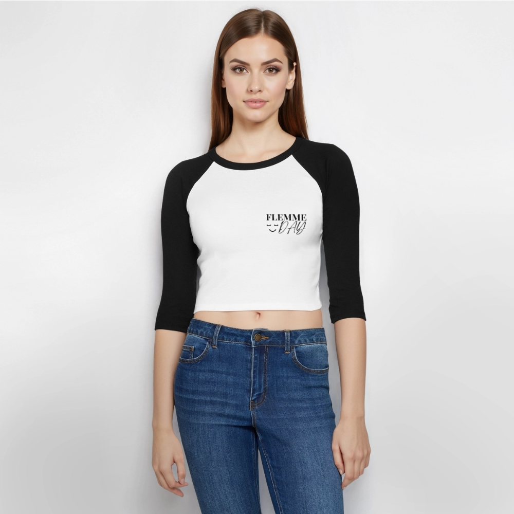 T-shirt manches longues Flemme Day - white/black